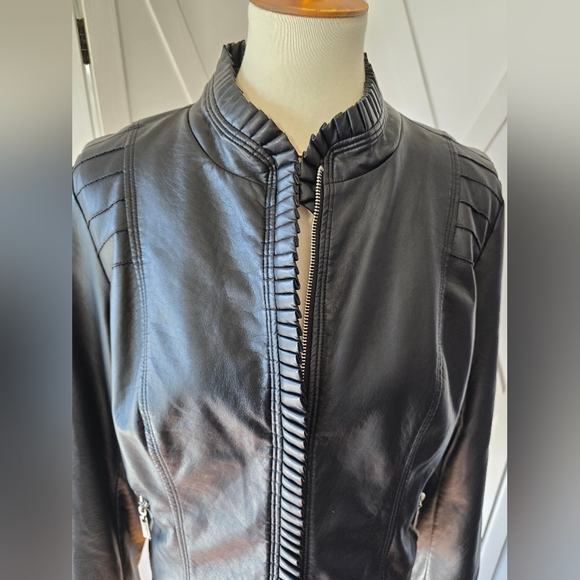 Jou Jou Jackets & Blazers - Vintage Black Faux Leather Jacket By J2 - JOU JOU